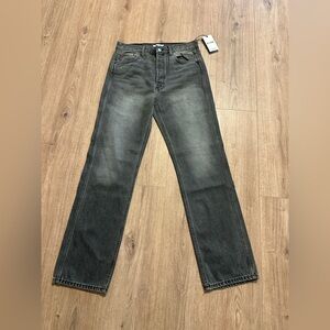 NWT RE/DONE 70’s Ultra High Rise Stove Pipe Vintage Ash Grey Jeans Size 28